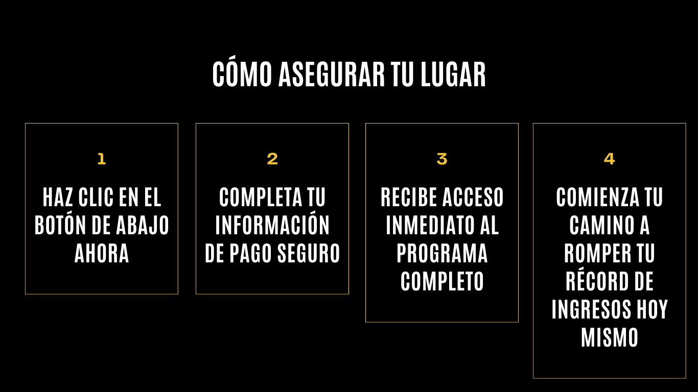 ¡CÓMO ASEGURAR TU LUGAR